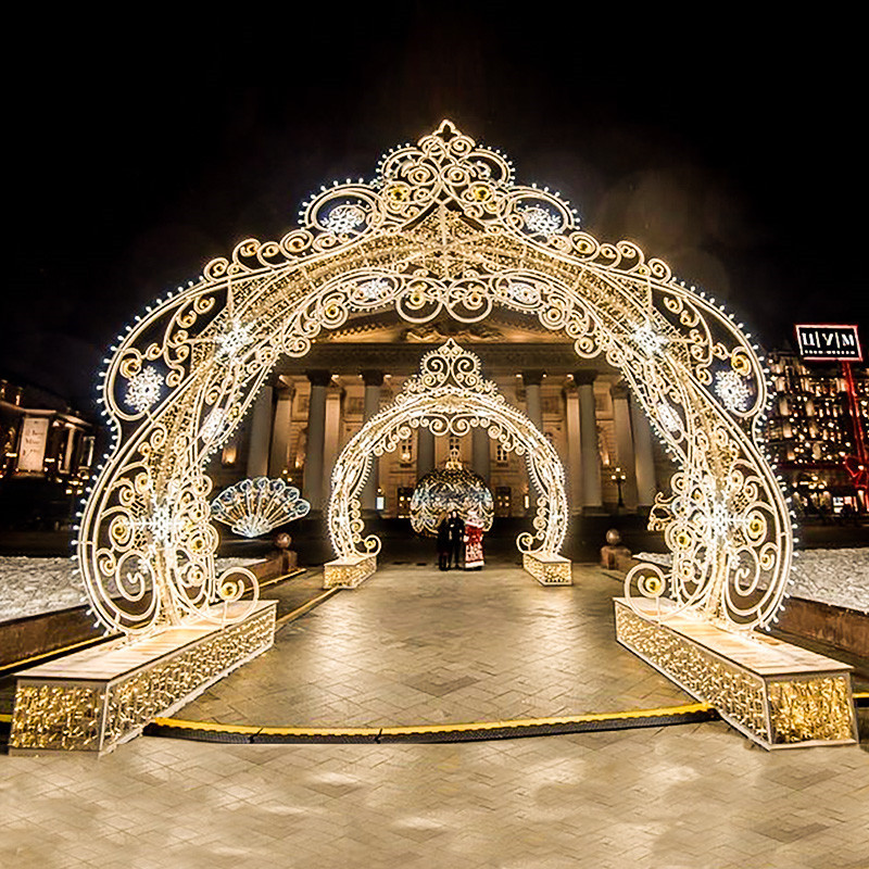 led装饰灯立体梦幻拱门灯光节造型灯景区地产商场点美陈艺术灯光