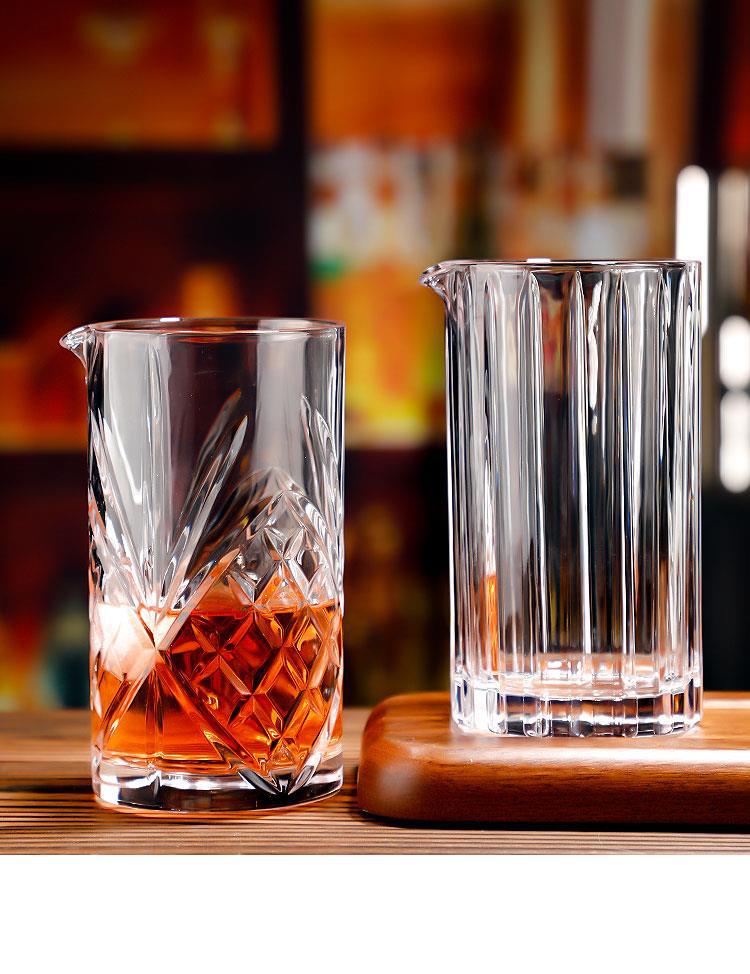 日式水晶调酒搅拌杯酒吧鸡尾酒杯具杯器摇酒酒具工具杯子器具创意