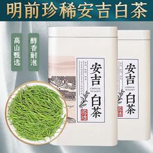 安吉白茶2023新茶明前头采嫩芽白茶叶罐装礼盒装125g厂家直销