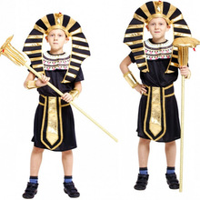 万圣节儿童埃及野人演出服 六一节儿童埃及法老角色扮演服B-0116