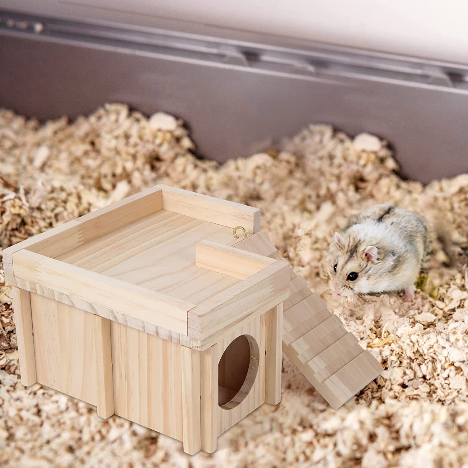 仓鼠躲避屋多居室木质小屋房子芦丁鸡窝造景用品玩具家具平台批发