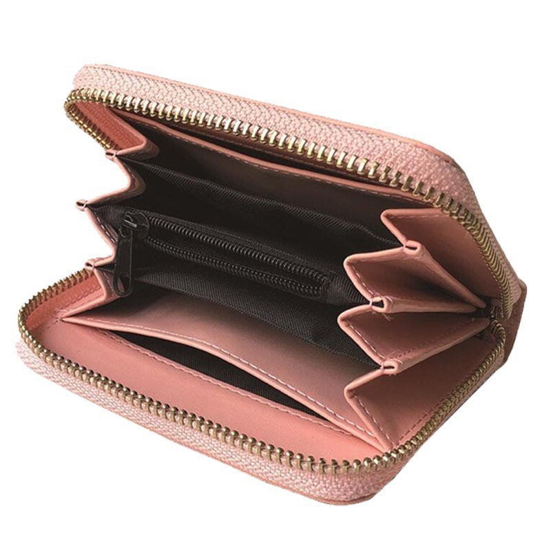 零钱包时尚短款简易拉链卡包小众设计多功能钱夹小钱包卡通零钱包