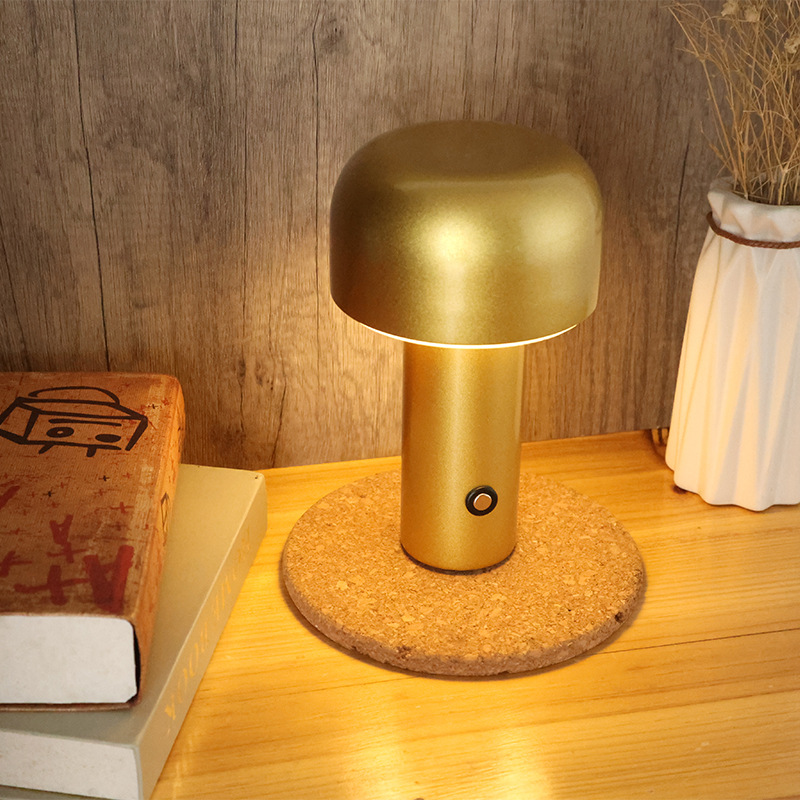 北欧蘑菇装饰台灯USB充电餐厅酒吧桌面台灯LED居家餐厅床头台灯