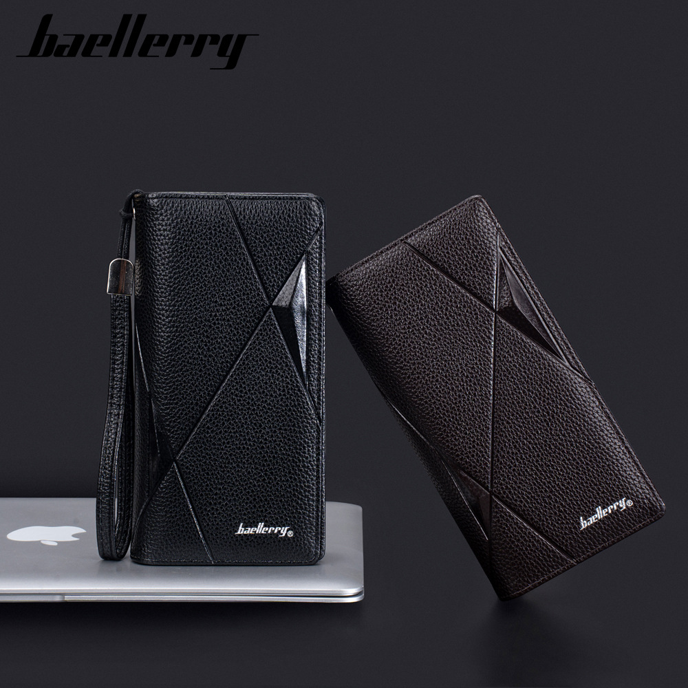 钱包baellerry新款男士长款钱包跨境高级感手机手拿包 钱包 男士