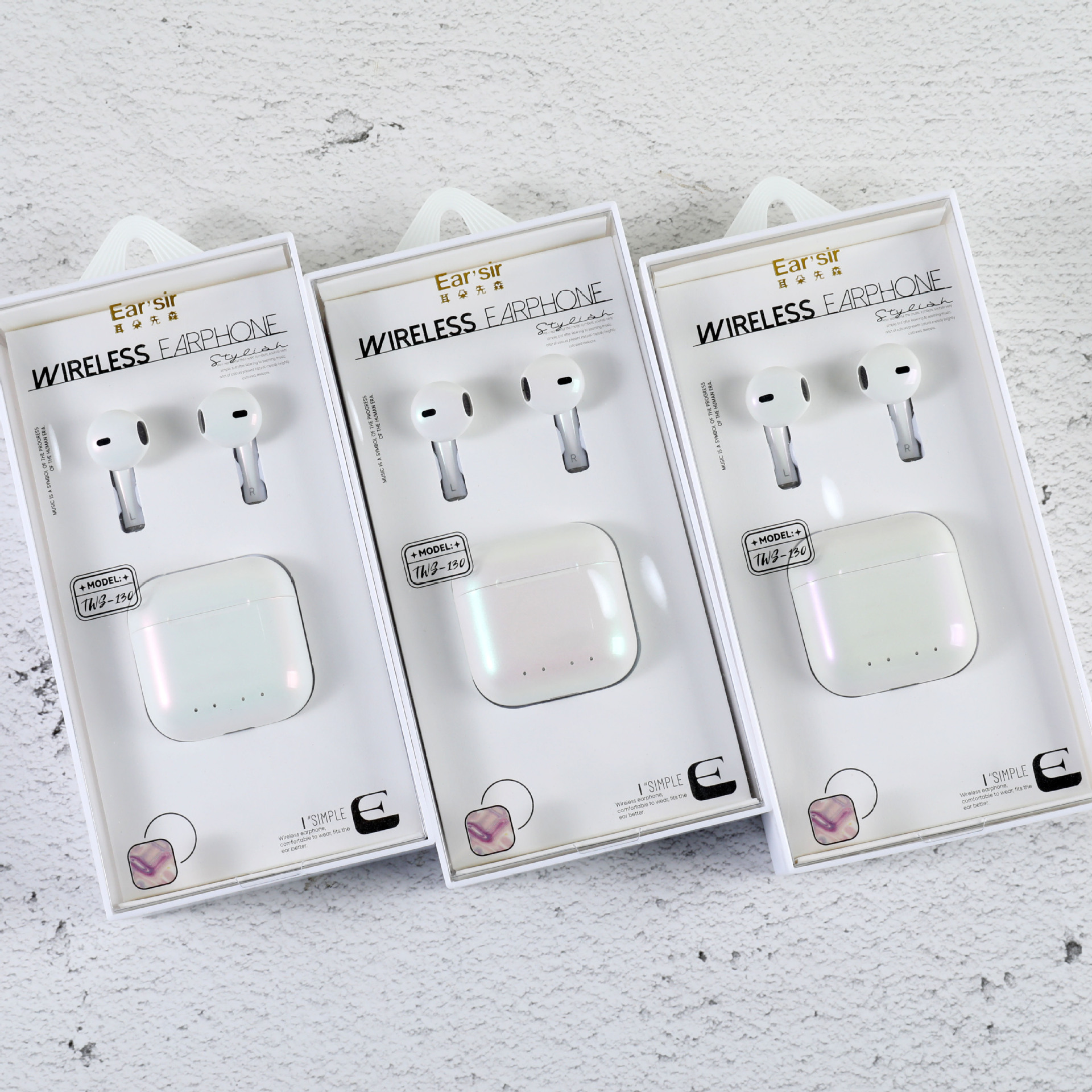 耳朵先森tws-130耳塞式时尚流光幻彩迷你真无线tws双耳蓝牙耳机