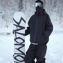 跨境运动户外防水防风单板滑雪服套装3L科技保暖宽松男女滑雪雪服