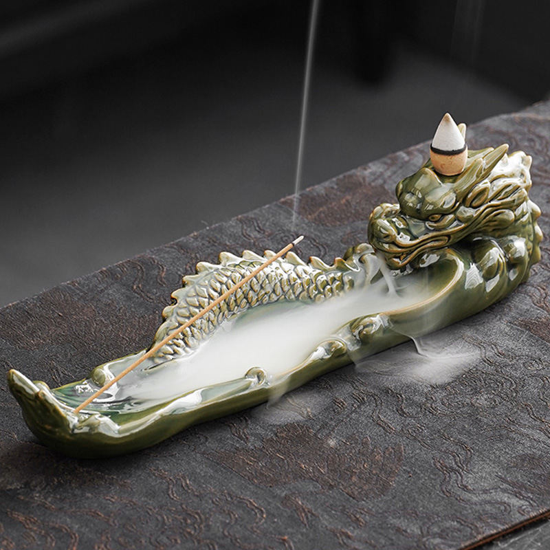 cross-border gun and rose ornamental incense burner incense burner incense holder smoke backflow incense burner crafts home decoration