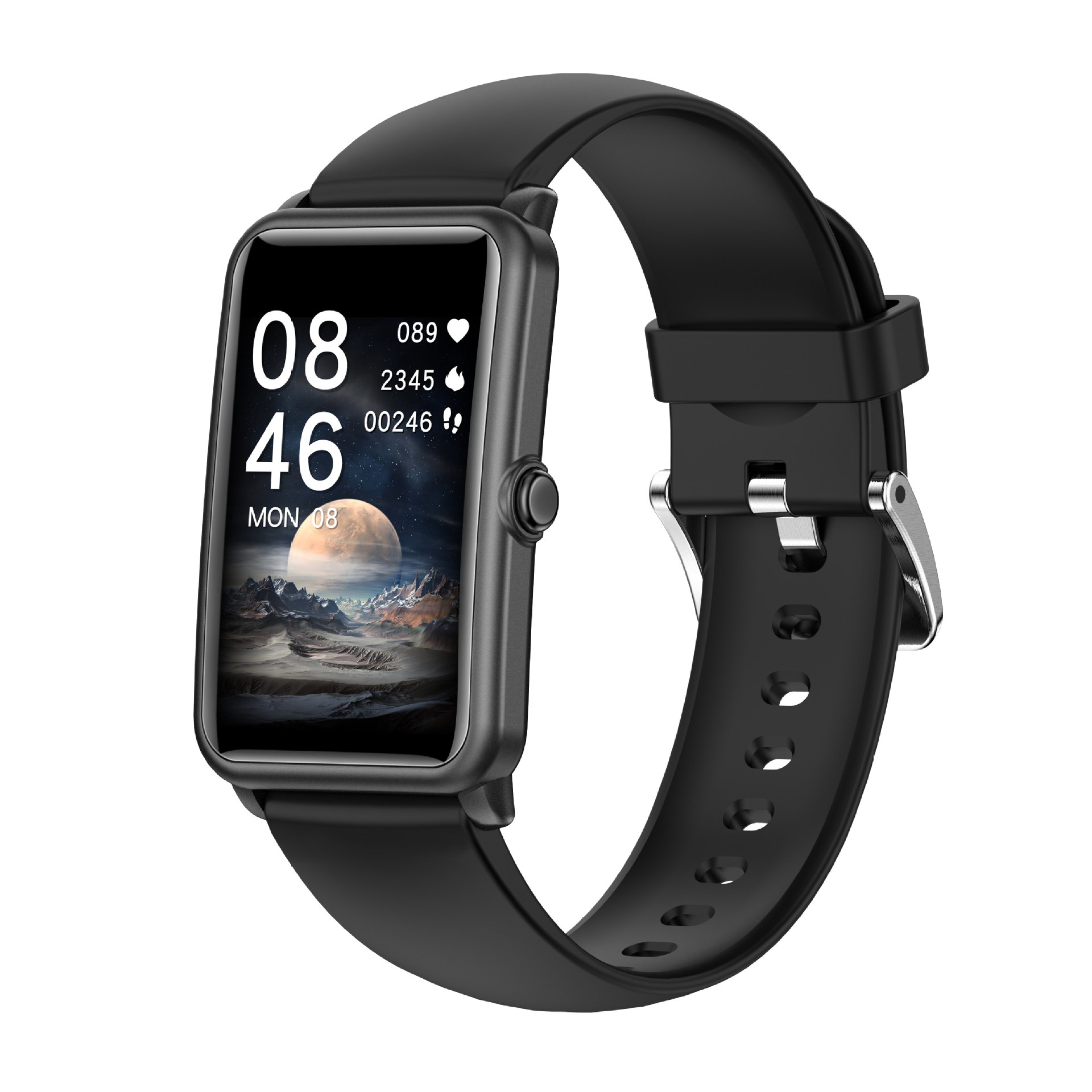 h86智能手表预测女性生理期音乐控制睡眠曲面男女款情侣运动手环