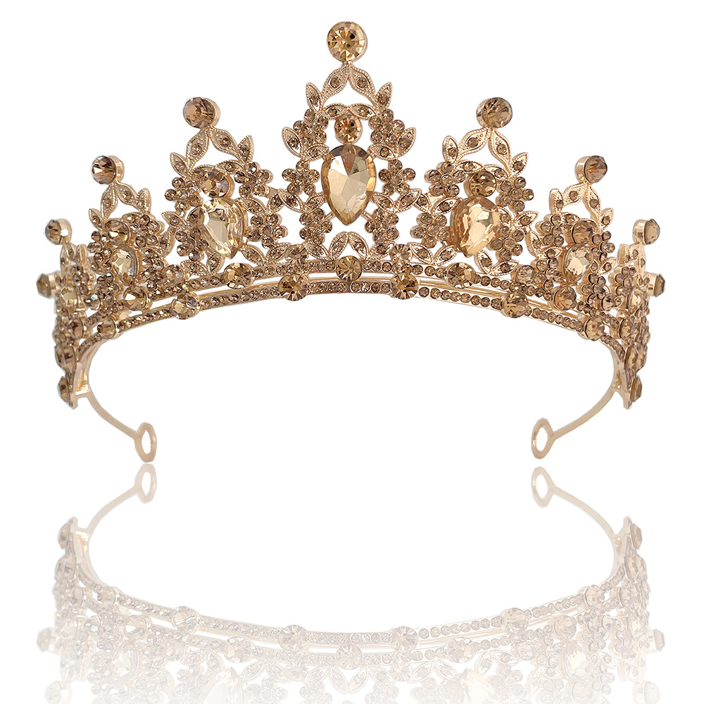 欧美新娘头饰巴洛克皇冠 水钻头饰公主王冠结婚发饰礼服配饰批发