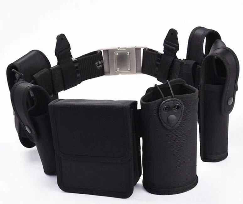 尼龙多功能战术装备腰带男巡逻执勤八件套黑色保安腰带武装带