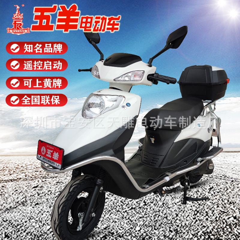 五羊牌新喜悦电动车可上牌60v72v长跑王两轮成人代步电摩型摩托车