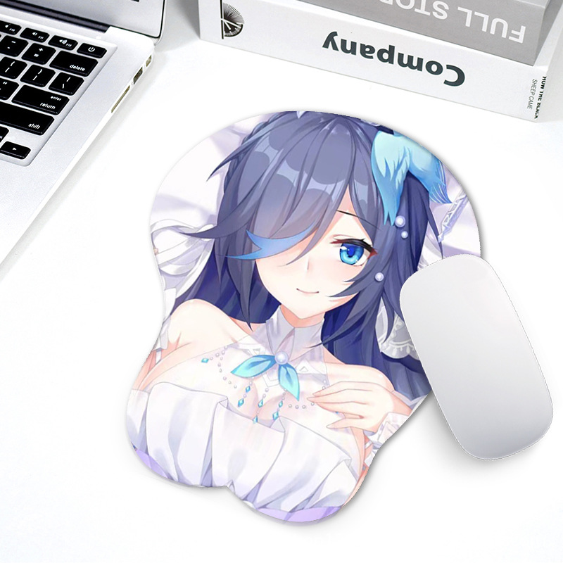 硅胶美女护腕鼠标垫二次元动漫3d护腕鼠标垫可定 制可自定图片
