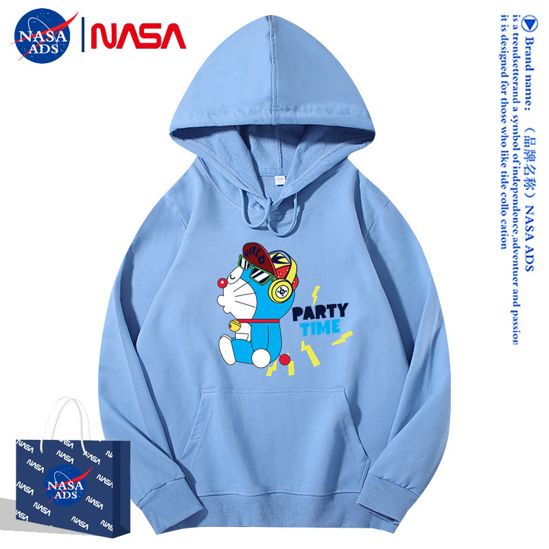 机器猫连帽卫衣日系动漫哆啦a梦大码宽松衣服曾小贤同款外套男潮