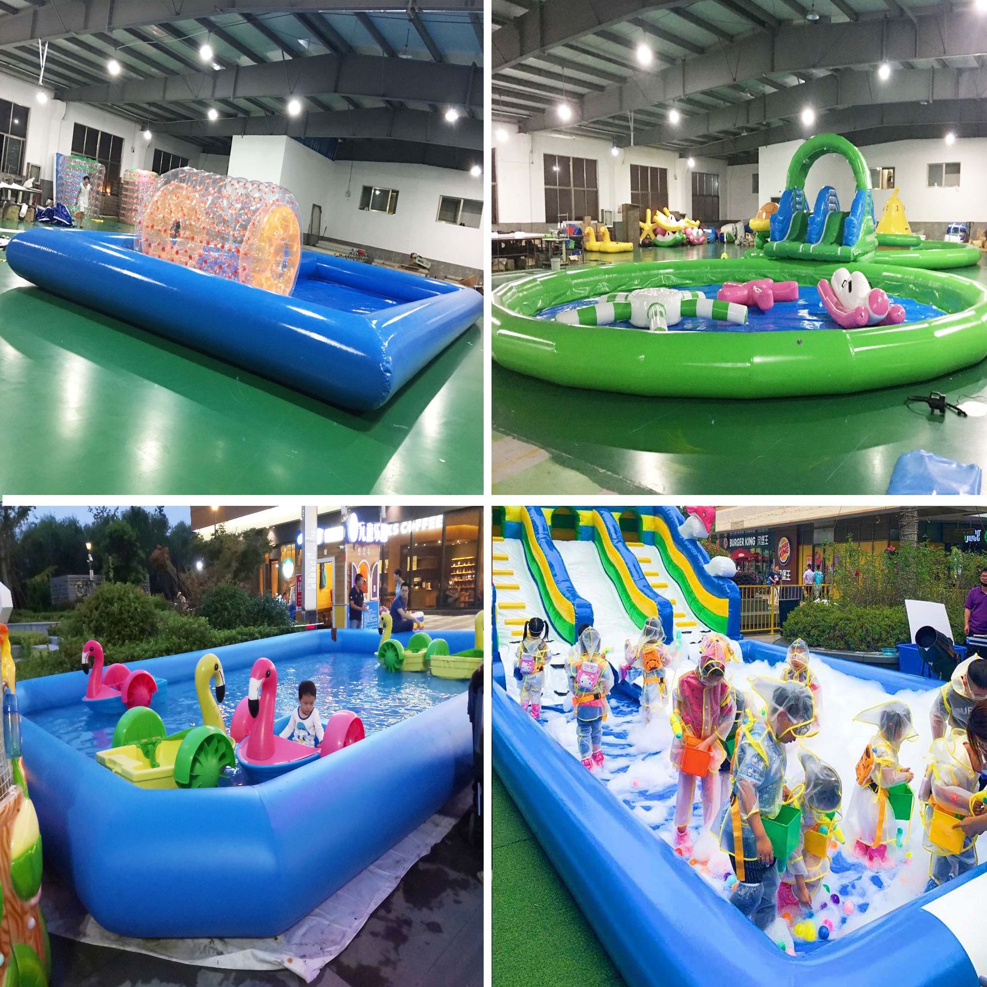 充气儿童泡泡池乐园泡泡机充气水池游泳池充气亲子乐园泡沫之夏