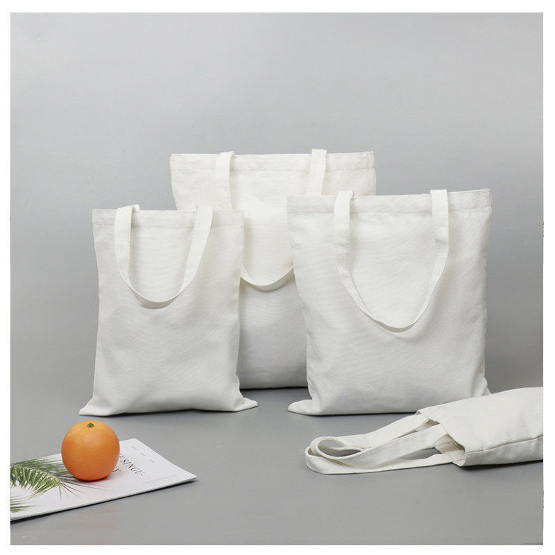 纯白帆布袋logo手提袋环保购物袋单肩棉布袋子帆布