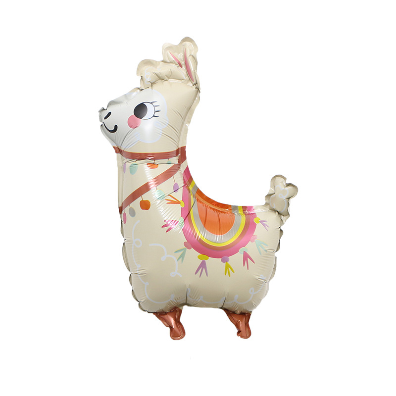 跨境专供 墨西哥嘉年华派对装饰羊驼气球 皮纳塔铝箔气球批发