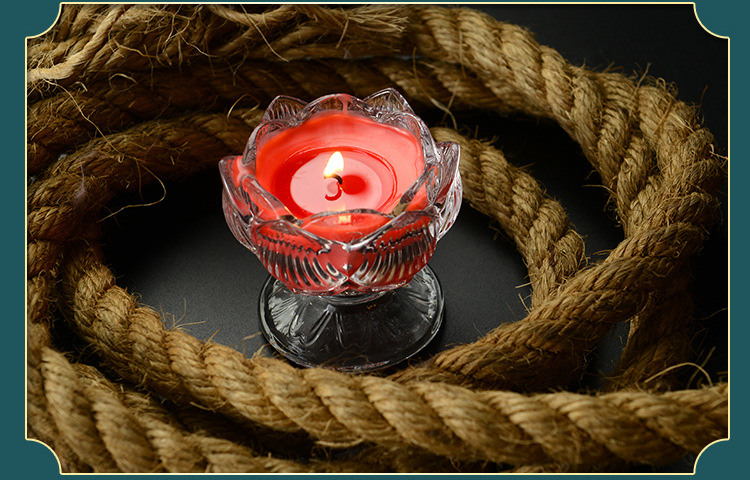 厂家创意蜡烛工艺莲花琉璃盏蜡烛佛教酥油蜡烛灯佛品供灯许愿祈福