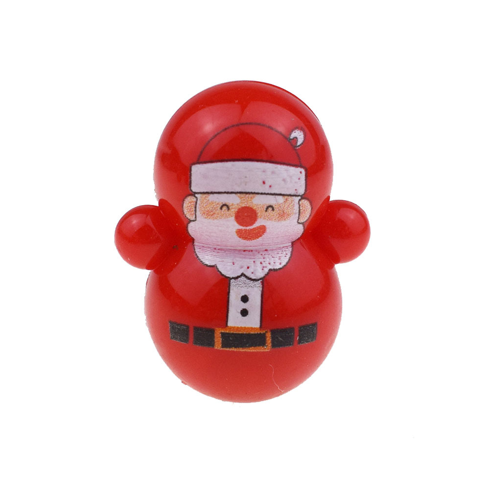 新奇迷你圣诞老人不倒翁公仔装扭蛋玩具小赠品速卖通跨境货源