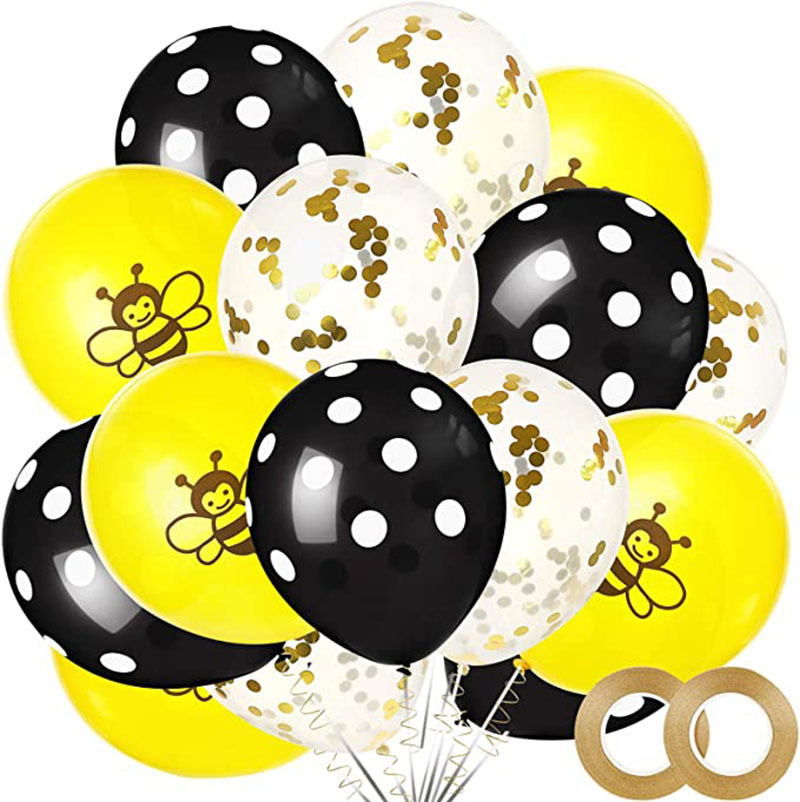 Amazon Bee Theme Party Decoration Balloon Polka Dot Balloon Set Children's Birthday Party Props Balloon