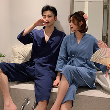 日式中国唐风民宿客服会所洗浴SPA客服汗蒸浴服男士女士大码和服