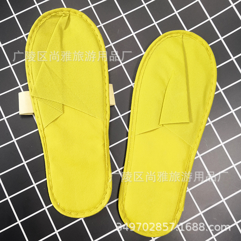 Disposable Supplies City Convenient Hotel Disposable Slippers Thicken Non-Woven Fabric Point Bead Cloth Non-Slip Sole