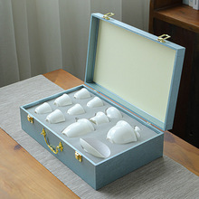 白瓷茶具套装高端礼品中式简约羊脂玉瓷功夫茶具套组公司活动送礼