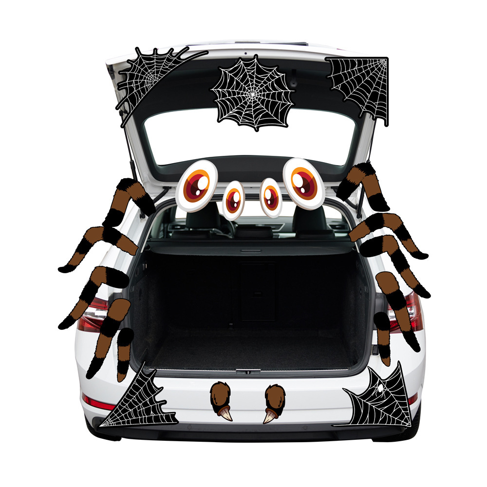 Hw040-440000 Holy Festival Witch Pumpkin Spider Monster PVC Garage Door Stickers Holiday Car Decoration Wall Stickers