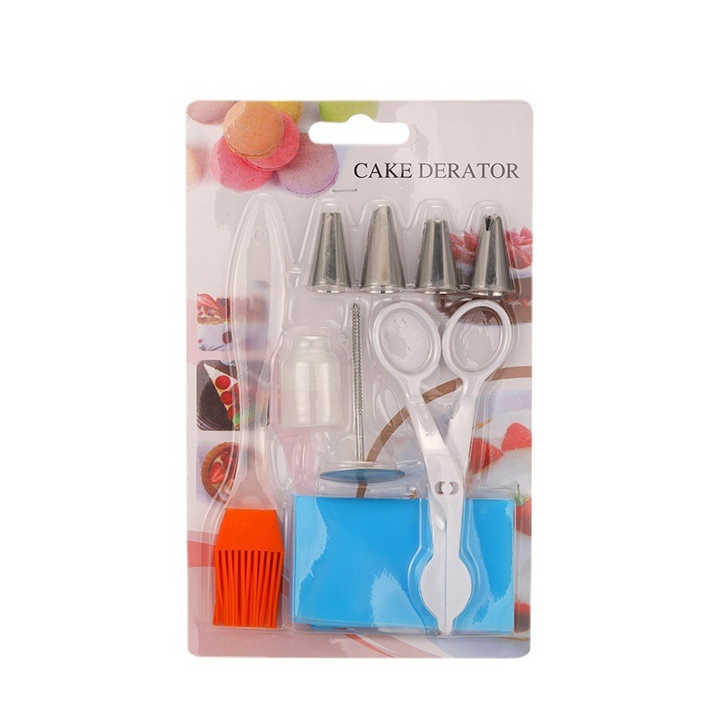 New Cake Decorating Shears Set Stainless Steel Mouth of Piping Device Baking Utensils Home Cake Mold Pattern Decorating Tool Package