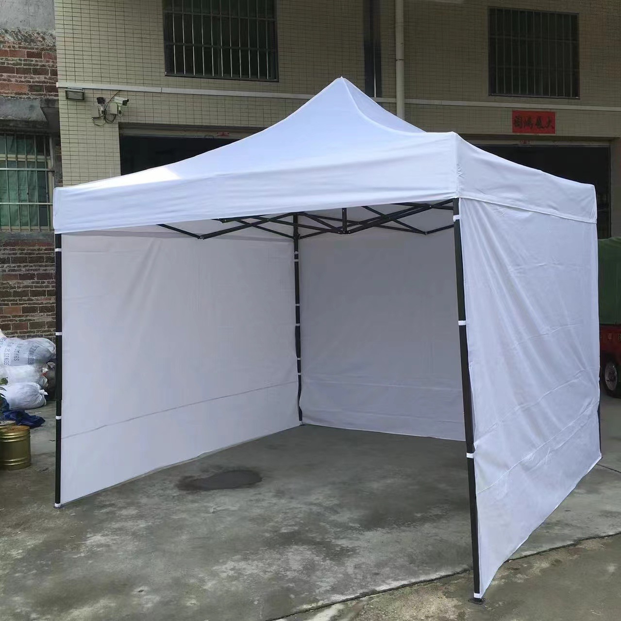 批发户外遮阳棚围布折叠帐篷牛津布摆摊伸缩减四角方伞一居室雨棚