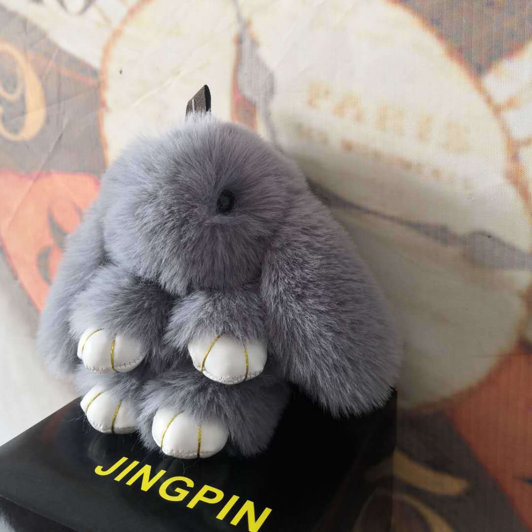 Mengmeng Bunny Jonstew Pendant Imitate Rex Rabbit Fur Car Key Ring Handbag Pendant Bunny Pendant Couple Pendant