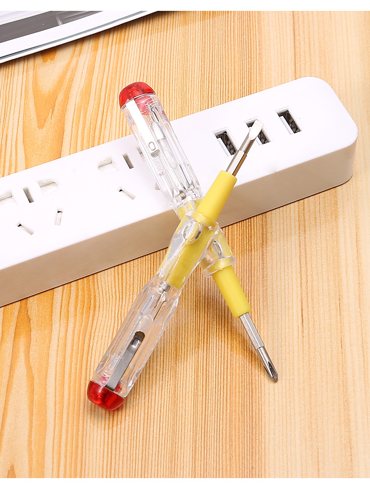 厂家直销 雄冠 电笔测电笔 红头电笔 双用钢批测电笔厂家直销