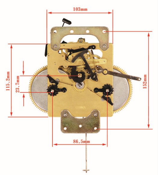 落地钟机械配件北极星立钟钟表31天机芯摆钟仿古全铜工艺发条式