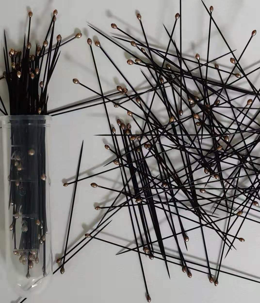 供应黑色昆虫标本针 阻尼感好 针尖锐利 标本拍照避免反光点