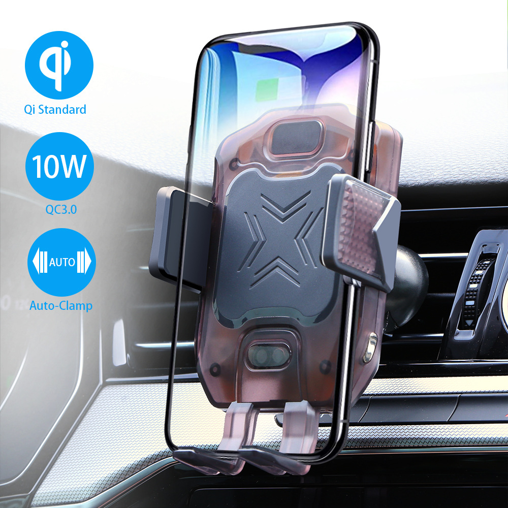 车载手机导航支架华为小米苹果10w汽车出风口无线快充支撑架固定