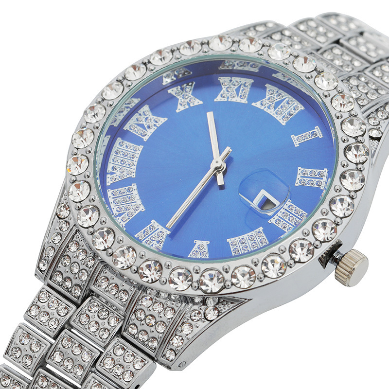 2021爆款时尚镶钻日历钢带手表奢华大气大表盘石英手表 腕表-阿里巴巴