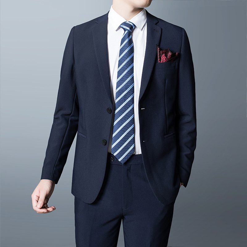 雅戈尓西服套装男士二件套商务西装职业正装伴郎新郎结婚礼服秋冬