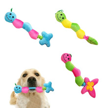 跨境新品Dog Toy彩色虫子造型毛绒狗狗玩具 耐撕咬宠物玩具