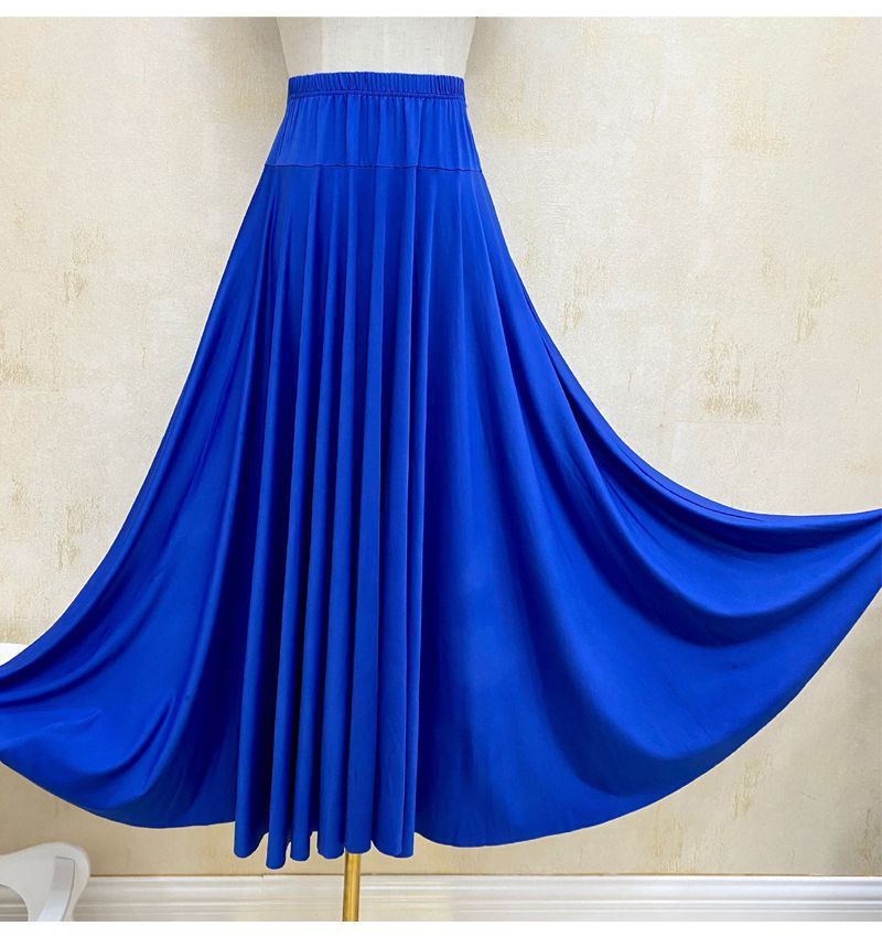 广场舞半身裙长裙大摆现代舞交谊舞国标古典舞新疆跳舞裙子演出