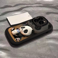 可爱熊猫一加ace3手机壳适用1+新款12卡通ace2小众ace2pro保护套
