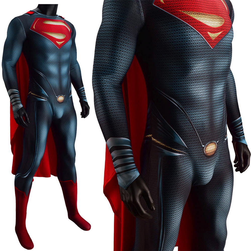 正义联盟 克拉克·肯特超人钢铁之躯superman连体紧身衣cosplay服