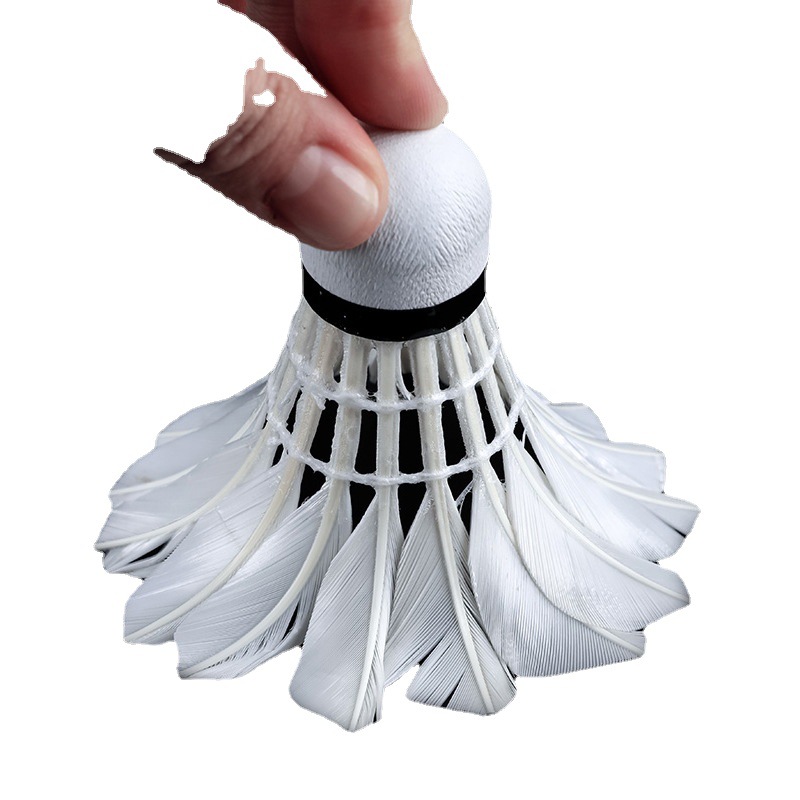 Non-Standard Badminton Generation Customized Logo Ball for Stadium Cross-Border Goose Feather Curved Ball 12 Pieces 77