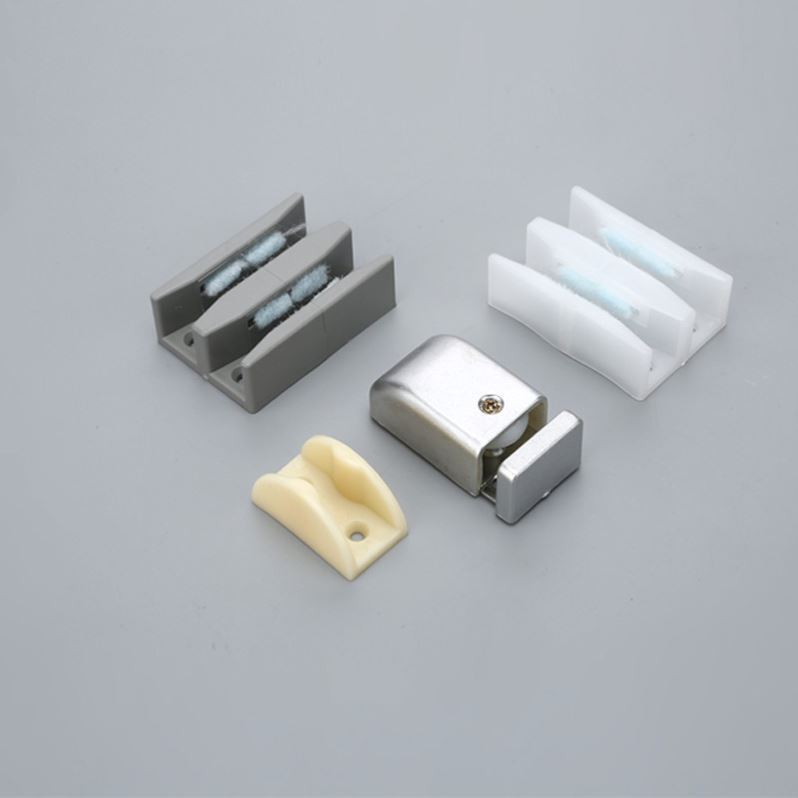 防撞块淋浴房止摆器玻璃门固定滑块双轨道滑道防晃块山型移门双槽