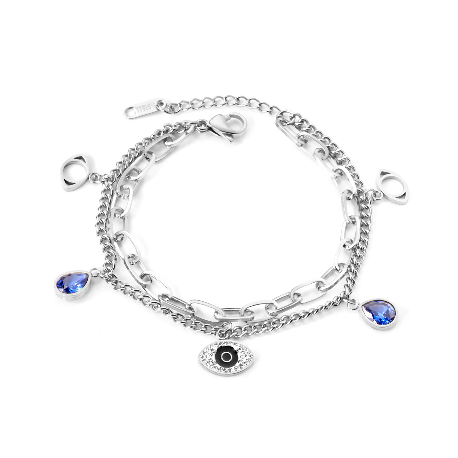 Cross-Border Devil Eye Bracelet European and American Fashion Cool High-Grade Stainless Steel Eye Couple Bracelet I