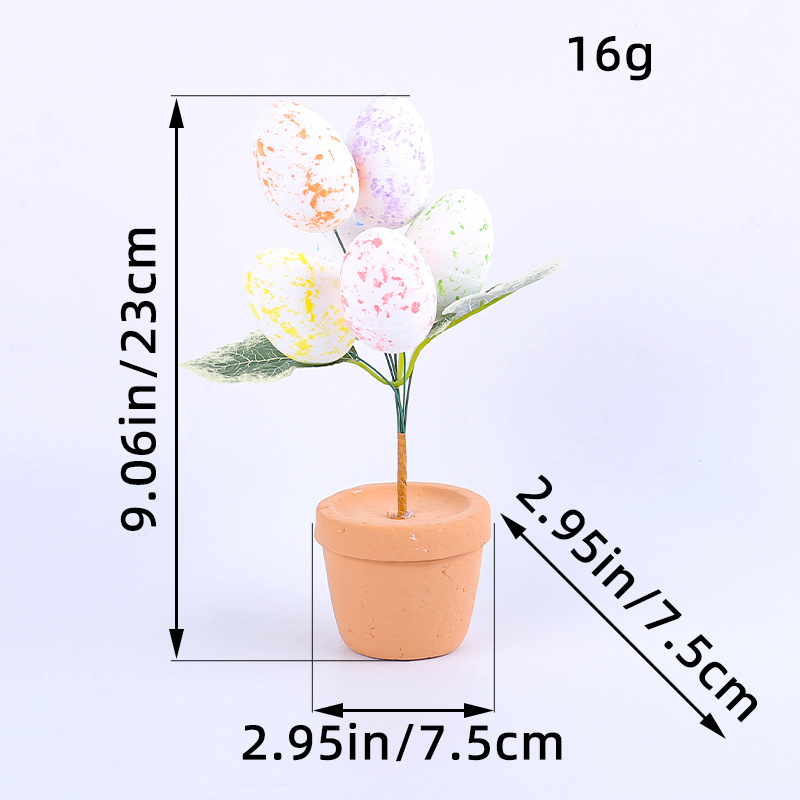 Amazon Hot Sale Spot Egg 2024 Easter Simulation Egg Medium Pot Easter Desktop Decoration Wholesale