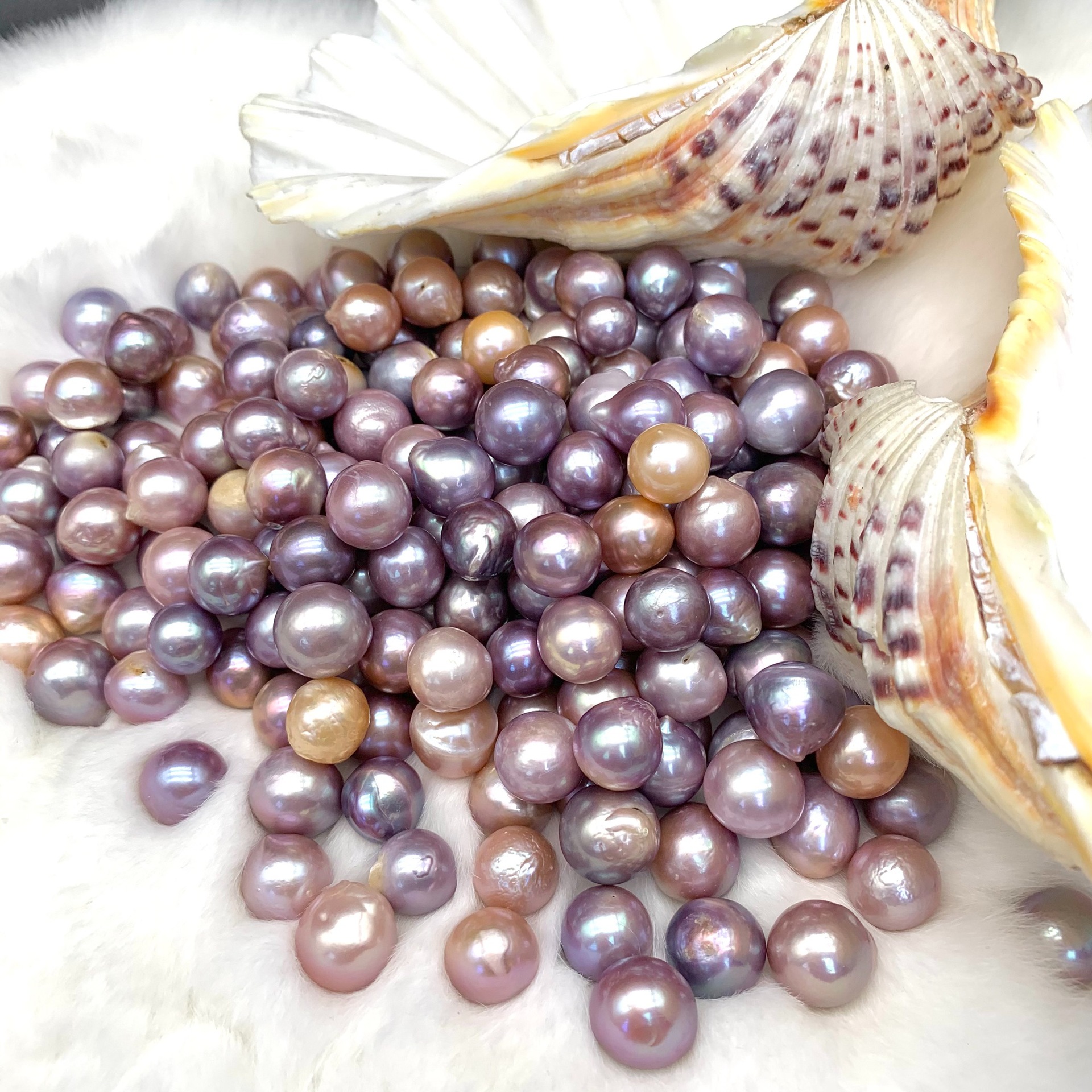 爱迪s巴洛克淡水珍珠异形1013mm炫彩强光散珠混彩裸珠diy