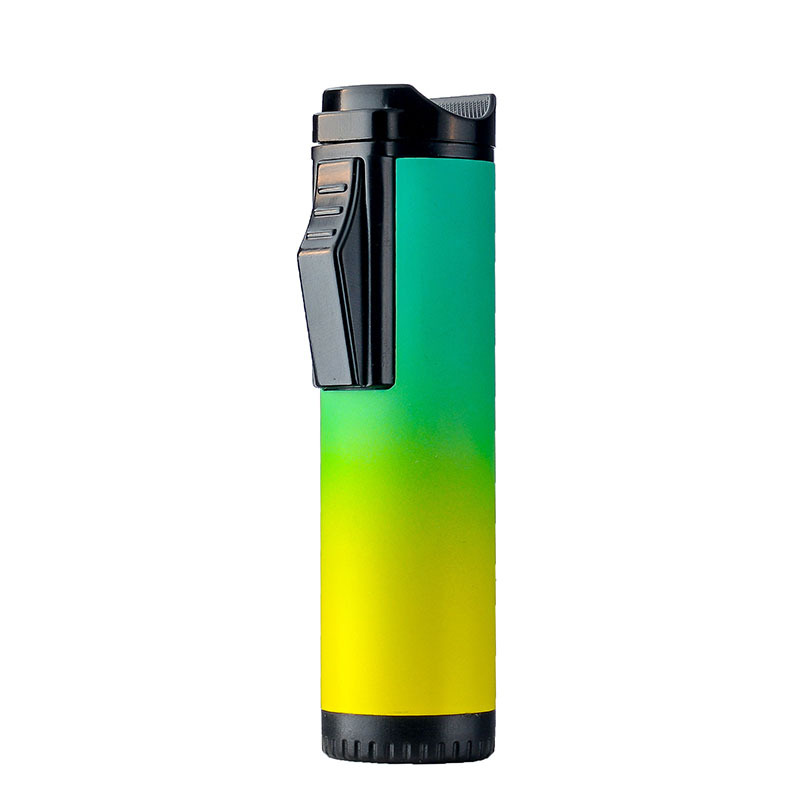 Personalized Gradient Color Metal Lighter Manufacturers Adjustable Fire Inflatable Wenzhou Direct Punching Windproof Lighter Hot Sale