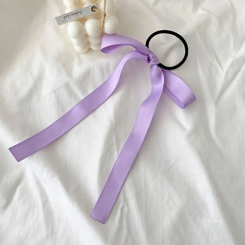 Korean Style New Bow Ribbon Ins Internet Celebrity Girl Sweet All-Match Hair Band Ribbon Hair Rope Hair Accessories Hair Rope