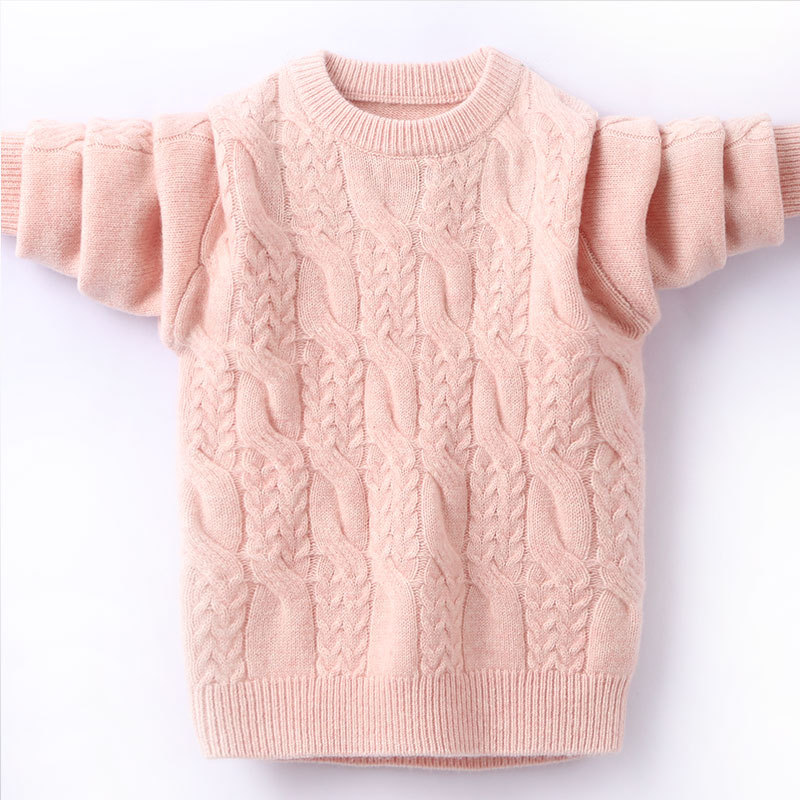 清仓 女童针织毛衣大童麻花羊毛衫小学生中学生纯色针织衫毛线衣