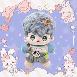 新款棉花娃娃20cm定制素体毛绒玩具女孩子批发明星公仔应援娃衣