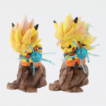 七龙珠q版赛亚人皮卡丘cos超二悟空手办超三孙悟空盒装模型摆件